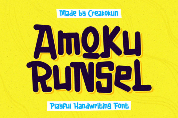 Amoku Runsel: A Bold Display Font for Creative Projects