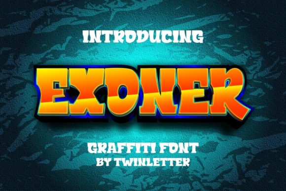 Exoner Font: Bold Graffiti Style for Web Design