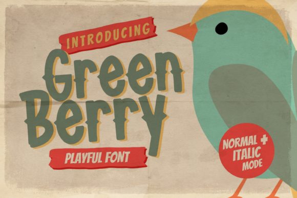 Green Berry Font for Web Design and Branding