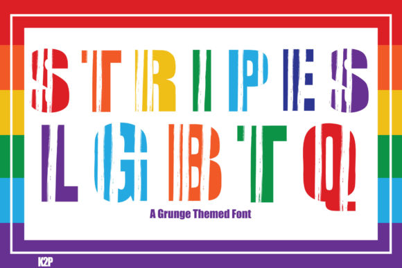 Stripes LGBTQ Font for Bold Web Design