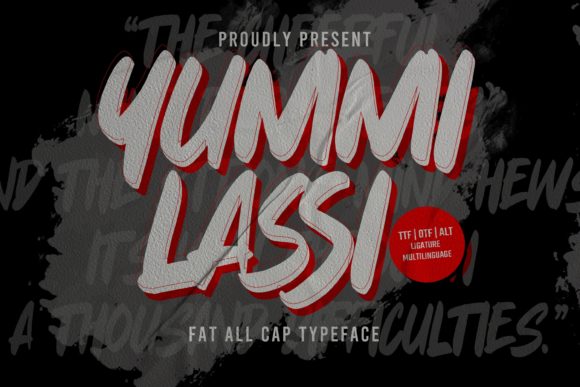 Yummi Lassi: A Bold Display Font for Modern Branding